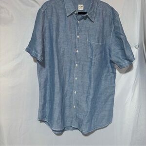 Old Navy Y2K Men’s Linen/Cotton Short Sleeve Front Button Shirt Size XL